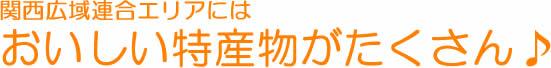 関西広域連合エリアにはおいしい特産物がたくさん