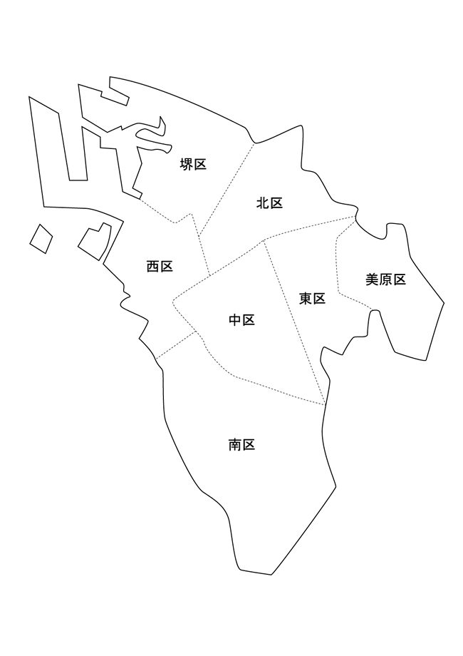 堺市の地図の画像