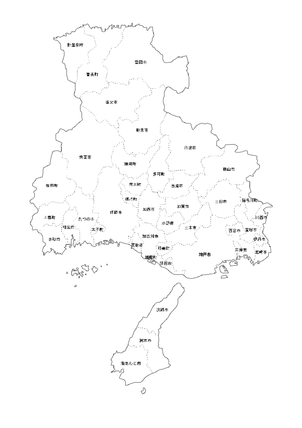 兵庫県の直売所の地図