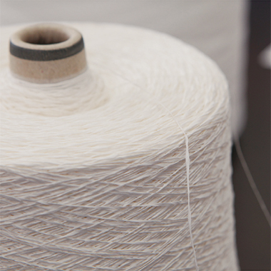 After being cut, the paper goes through the spinning process, transforming into thread.