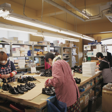 From production, completion, and packaging, teamwork is an important component in shoe-making.
