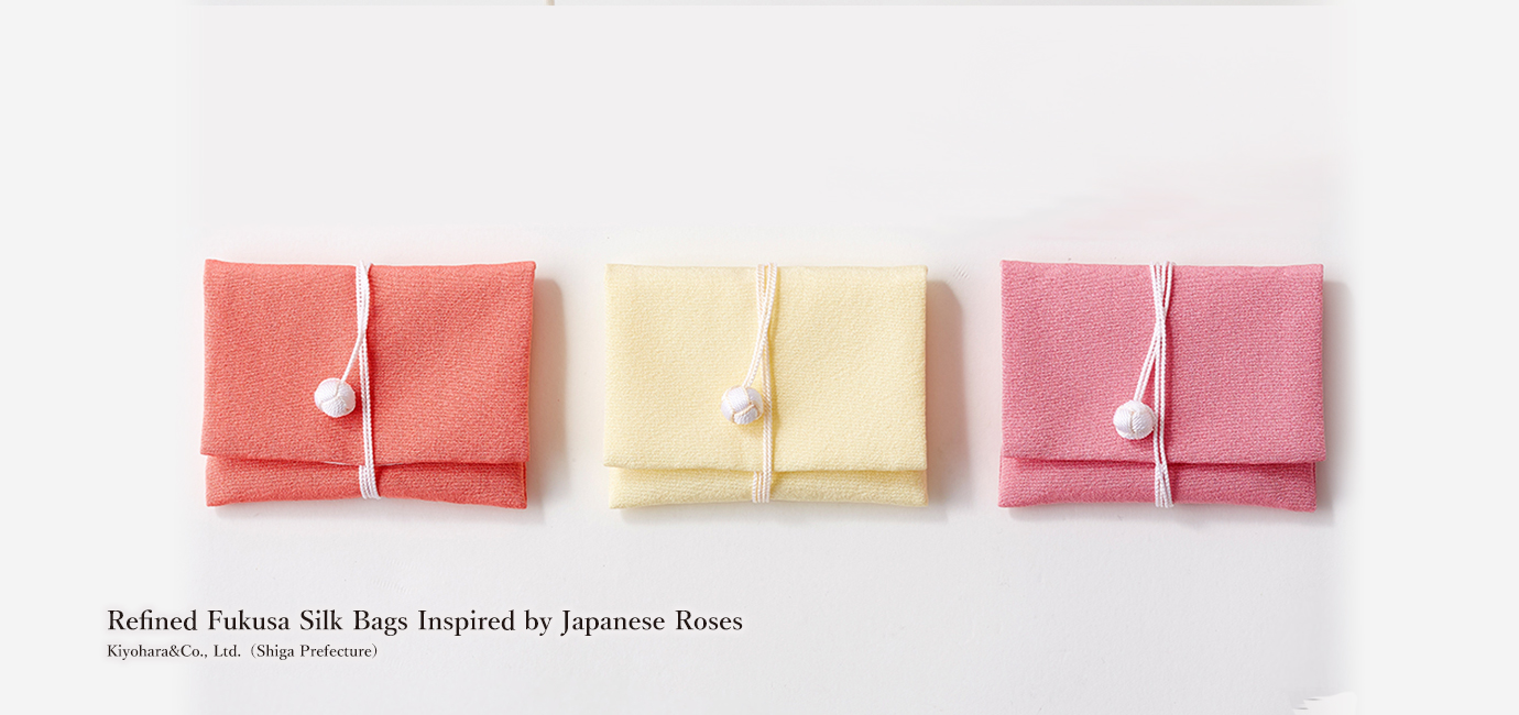 Refined Fukusa Silk Bags Inspired by Japanese Roses