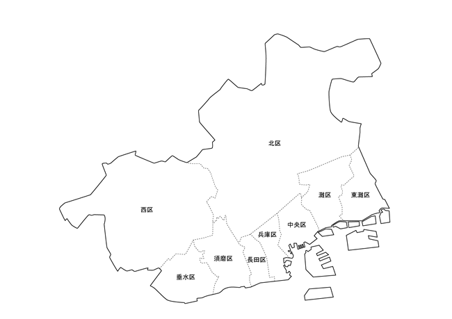 神戸市の直売所の地図画像